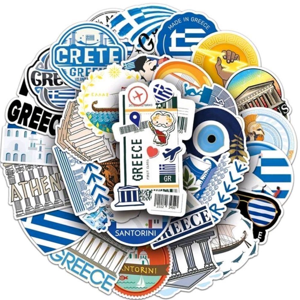 Greece Assorted Greek Stickers